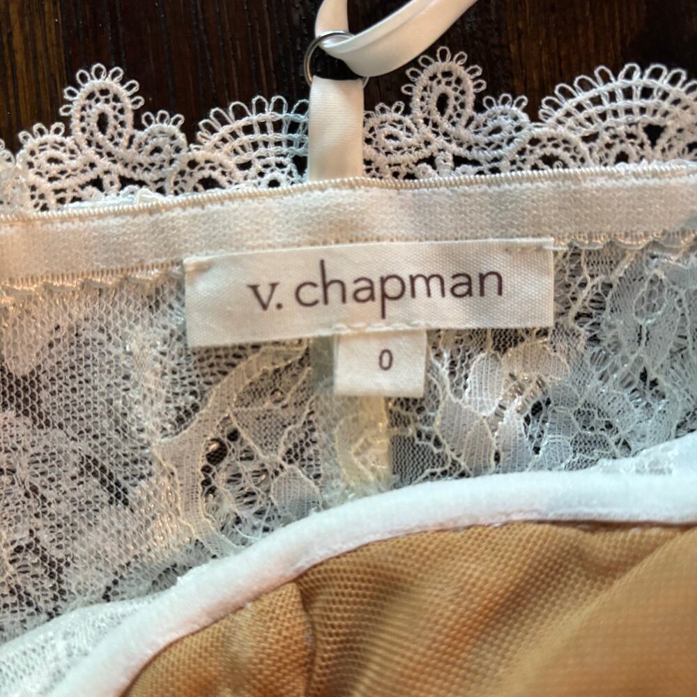 V. CHAPMAN x REVOLVE | Iris Lace Corset Top Ivory Size 0 Boned Peplum - Picture 6 of 8